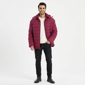 High Quality Custom Logo Winter Puffer <b>Jackets</b> <b>Warm</b> Thick Hooded Quilted Outerwear Insulated <b>Jacket</b> for <b>Men</b> - Product Image 1