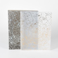 Carnet à anneaux rigide avec carte des constellations, journal d'astronomie, agenda, papeterie, cadeau pour étudiants, adultes, bureau, études