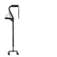 Canne pliante à quatre pieds en alliage d'aluminium, antidérapante, pour personnes âgées, réglable et télescopique, nouveautés