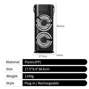 2026 Mist <b>Fan</b> Portable LED Lighting Dual-<b>Head</b> Durable Rechargeable Cooling Mist <b>Fan</b> for Camping - Product Image 6
