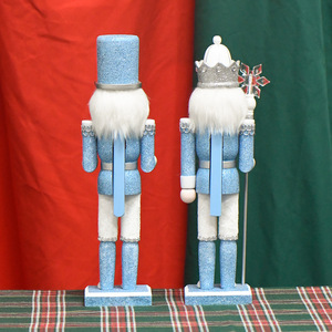 SW-305 roi <span class=keywords><strong>bleu</strong></span> 30cm <span class=keywords><strong>casse</strong></span>-<span class=keywords><strong>noisette</strong></span> en bois traditionnel pour la décoration des étagères et des Tables de noël festives - Product Image 4