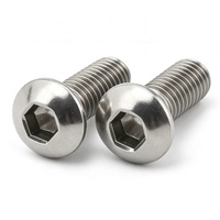 Sekrup Kepala Tombol Hex Socket Metrik M2-M10 ISO7380 Baja Sekrup Kepala Tombol Hexagon Socket