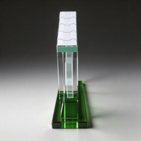 Plaque en cristal vert en forme de diamant Neelpure 187858 avec gravure laser DIY et motif personnalisé
