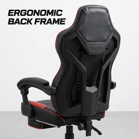 Chaise de bureau inclinable AOR à dossier haut en cuir PVC, avec support lombaire en mousse épaisse, réglable en hauteur, roulettes silencieuses, vente en gros usine