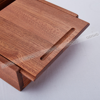 Boîte à couverts en bois de Sapele, durable, résistante à l'humidité, élégante et moderne, organisateur de rangement pour couverts, idéale pour les hôtels et les restaurants