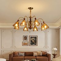Lustre de décoration intérieure de luxe BGST, luminaire suspendu en verre créatif nordique, lustre moderne rond en cristal