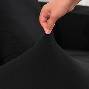 Su misura di alta elasticità universale nero non-slip elastico forma di l divano copertura 4 5 6 posti <span class=keywords><strong>fodera</strong></span> - Product Image 3