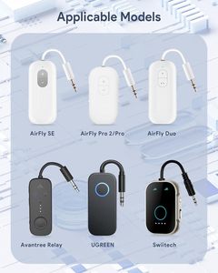 เคสแข็งสำหรับ AirFly SE/Pro V2/Pro/Duo, <span class=keywords><strong>Avantree</strong></span> Relay/1Mii เครื่องส่งสัญญาณไร้สายบลูทูธ, กระเป๋าใส่แบบพกพา - Product Image 2
