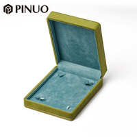 Boîte à bijoux personnalisable écologique PINUO, boîte à bracelet en velours de qualité supérieure, ensemble de boîtes pour pendentif, collier, bague