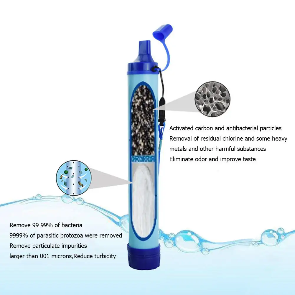 Portable Water Purifier Outdoor Survival Water Filter Camping Gear For Drinking Hiking Camping Gear