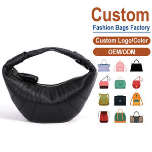 Wholesale Custom Genuine Sheepskin Croissant <b>Bag</b> Luxury <b>Soft</b> <b>Leather</b> Dumpling Shoulder <b>Bag</b> Designer <b>Bag</b> Manufacturer - Product Image 1