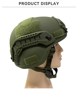 หมวกนิรภัยทางยุทธวิธีน้ำหนักเบาสำหรับกิจกรรมกลางแจ้ง MICH2000-PE วัสดุคอมโพสิต PE สีดำ/เขียว/ทราย น้ำหนัก 1600 กรัม แบบมีร่อง - Product Image 6