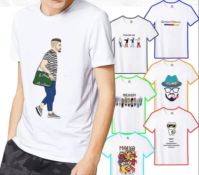 2023 2024 custom low MOQ sale cheap $1.9 he man short sleeves graphic white t shirts for men