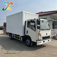 Camion utilitaire léger d'occasion Sinotruk Howo 130HP 4,2m avec caisse fermée, camionnette 4x2, camion de livraison léger