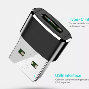 Adaptateur Connecteur en Alliage d'Aluminium <span class=keywords><strong>USB</strong></span>-<span class=keywords><strong>C</strong></span> Femelle vers Mâle OTG pour Charge Rapide et Transfert de Données vers Ordinateur Portable <span class=keywords><strong>USB</strong></span> 2.0 - Product Image 3