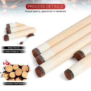 عصا بلياردو احترافية مخصصة بطول 58 بوصة من خشب القيقب مع مقبض ملفوف بالكتان الأيرلندي ورأس 12.5 ملم للمنزل والنوادي والحانات - Product Image 3