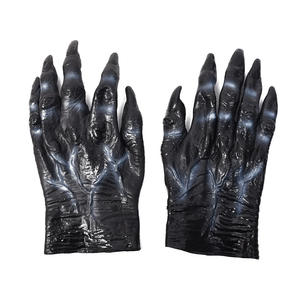 Gants de <span class=keywords><strong>Loup</strong></span>-<span class=keywords><strong>Garou</strong></span> en Silicone pour Adultes Halloween Jour des Fantômes Horreur Ensemble de Griffes de <span class=keywords><strong>Loup</strong></span> Cheveux Longs Bête Noir Haute Qualité 30x18cm - Product Image 6