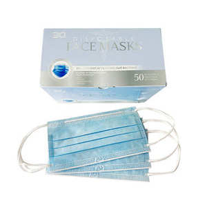 <span class=keywords><strong>Masque</strong></span> <span class=keywords><strong>chirurgical</strong></span> jetable bleu pour adulte, 3 couches, avec attaches auriculaires, conforme à la norme ASTM F2100 Niveau 3, 17,5 x 9,5 cm, vente en gros usine - Product Image 5