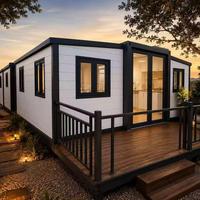 Maisons conteneurs modulaires préfabriquées 20 pieds 40 pieds extensibles, design moderne du milieu du siècle, respirantes