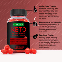Vente en gros de vinaigre de cidre de pomme adapté aux adultes Keto ACV Gummies Supplément de vitamines folates pour stimuler la santé intestinale et le métabolisme
