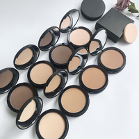 Poudre minérale imperméable de réglage de visage de logo privé compact de maquillage de correcteur de finition lisse mate pour la peau foncée