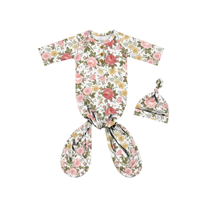 Yiwu Yiyuan indumento floreale bambino annodato abito di bambù con fiammifero nodo beanie viaggio bambino dormiente vestito sacco a pelo per il nuovo bambino - Product Image 4