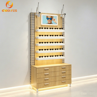 Vitrine murale pour lunettes, comptoir d'exposition pour opticien avec tiroirs de rangement pour magasin de détail