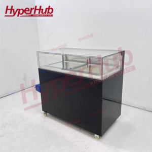 Vitrina Refrigerada de Vidrio Plano con Vista Panorámica, Gran Espacio de Exhibición de Una Sola Capa, Fácil de Colocar y Retirar Productos de <span class=keywords><strong>Pastelería</strong></span> - Product Image 4