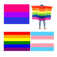Usine polychrome directement fabriqué en Chine sur mesure 3x5ft Gay Pride drapeau de corps arc-en-ciel drapeau sur mesure