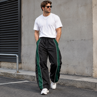 Pantalon de jogging léger en nylon personnalisé pour homme, taille élastique, coupe ample, décontracté, style streetwear, vente en gros