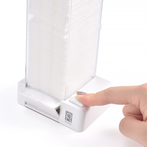 Distributeur automatique de tampons de coton carrés en acrylique, boîte de rangement anti-poussière pour salon de manucure et soins des ongles - Product Image 5