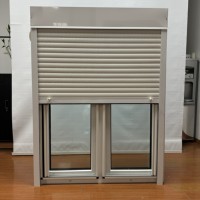 Fenêtre à battant en PVC de conception européenne, verre trempé, store enrouleur, moustiquaire en fibre de verre, couleurs et dimensions personnalisées, design graphique