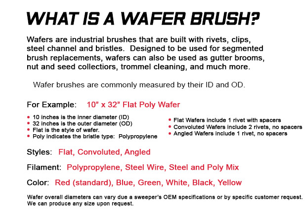 Road Cleaning Green Mixed Wafer Brush With Two Pins