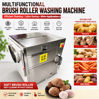 Automatische fruit- en groentereinigings- en schilmachine met motor, multifunctionele aardappel-, gember- en cassave-schrobber