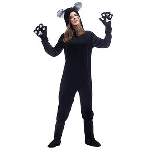 <span class=keywords><strong>Costume</strong></span> de combinaison de chat noir d'Halloween unisexe, <span class=keywords><strong>costume</strong></span> de cosplay de personnage de télévision pour adultes et garçons, déguisement pour carnaval - Product Image 5