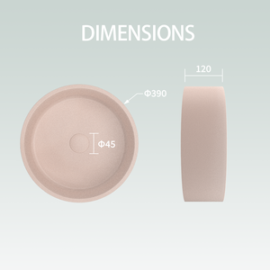 MOHOM-Grifo de un solo orificio independiente de diseño moderno, lavabo de hormigón, lavabo de hormigón - Product Image 3