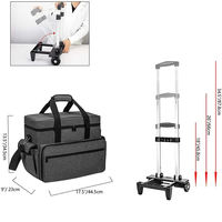 Sacs à machine à coudre pliables personnalisés, étui de transport à roulettes, sacs de rangement pour outils de couture avec poche, sac de transport pliable à roulettes