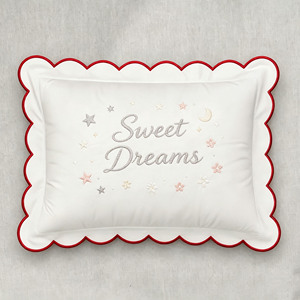 Taie d'<span class=keywords><strong>oreiller</strong></span> rectangulaire de luxe brodée avec bordure rouge pour bébé, idéale pour la maison, l'hôpital, l'hôtel, cadeau de Noël - Product Image 1