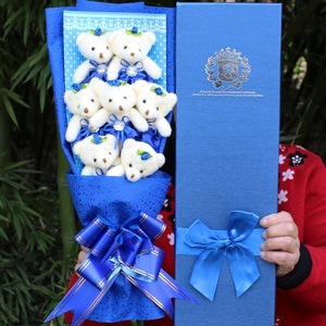 QSLH-Bouquet de jouets ours en peluche V803, fait à la main, mignon, pour cadeau d'anniversaire - Product Image 3