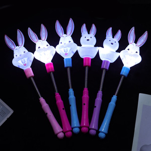 <b>Rabbit</b> Flashing Stick Plastic Light Up Toy For Chinese New Year Party Props Youth 15 35 Years Old Dynamic <b>Lighting</b> Effects - Product Image 4