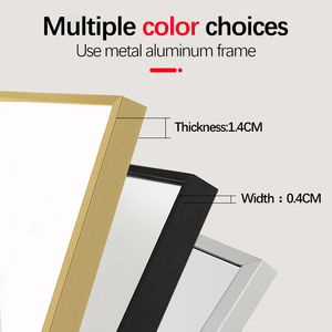 Hotel Wall Mounted Illuminated <strong>Light</strong> up Bathroom Mirror with Aluminium Framen Rectangle Metal Hotel Led Mirror - Product Image 5