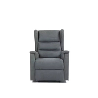 Canapé de détente moderne pour la maison, confortable et relaxant, en cuir souple, fauteuil inclinable avec accoudoirs extensibles, structure métallique fonctionnelle