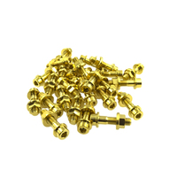 Baut Titanium GR5 M7*27mm Kepala Flens Golden Cup, Baut Hex Socket Dengan Mur Flens Hex, Sekrup Allen Kepala Cap Laris Manis
