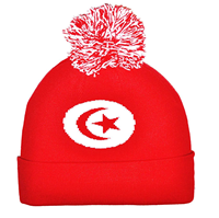 Nouveau bonnet tricoté avec drapeau des Seychelles pour femmes et hommes, bonnet à pompon, bonnet chaud d'hiver, doux, extensible, pas cher, vente en gros personnalisée
