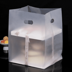 Bolsas de panadería con asa troquelada LDPE HDPE Bolsas de embalaje de grado alimenticio para impresión de huecograbado de pan y pastelería - Product Image 2
