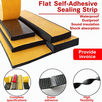 Bande d'étanchéité plate autocollante, bande en caoutchouc mousse EPDM