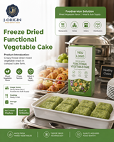 Gefreeze-droogde gemengde groentecake snack met voedingsvezels haver, klaar om te eten, 12 maanden houdbaarheid, OEM/ODM private label foodservice