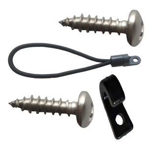 Vis de fixation pour bateau en acier inoxydable, 4mm x 10cm, avec crochet et corde élastique pour la réparation de kayaks en extérieur - Product Image 3