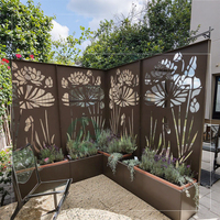 Clôture murale en métal découpé au laser pour jardin, treillis de jardin en acier pour cour, écran d'intimité et séparateur