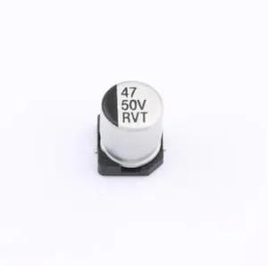 Condensador Electrolítico de Aluminio de Montaje Superficial Original RVT47UF50V67RV0029, 50V 47uF 20%, Servicio de Lista BOM, Suministro Instantáneo - Product Image 1